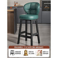 Bar stool, home high stool, solid wood backrest chair, commercial cashier bar stool, light luxury high-end bar stool