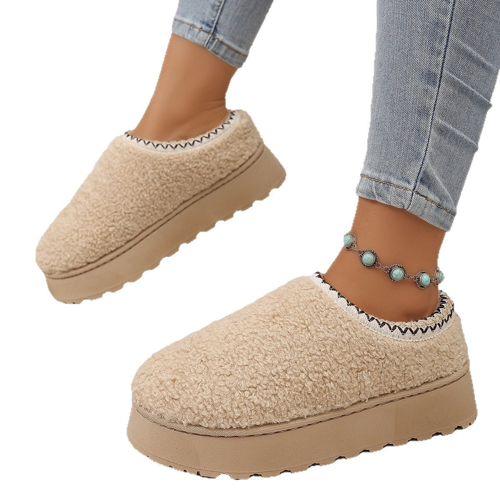 Wholesale women's plus size snow boots: new winter collection - fleece lined, extra thick, warm, platform, height increasing, furry cotton boots and shoes