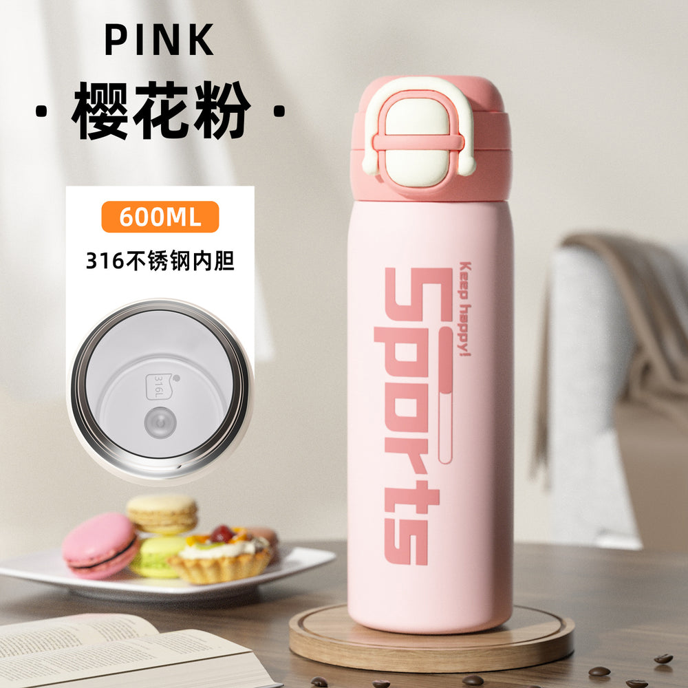 316 stainless steel vacuum insulated tumbler - large capacity, dual-drink, pop-up design - perfect for outdoor adventures and car travel