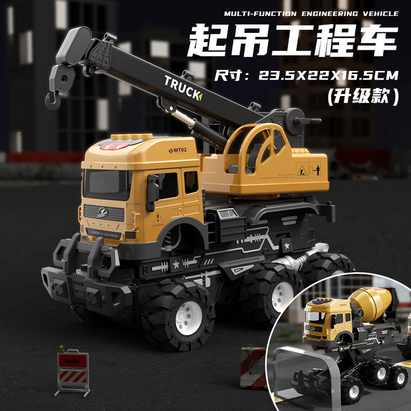 Kids' off-road transport trailer dump truck construction vehicle simulation inertia alloy container truck toy dump truck