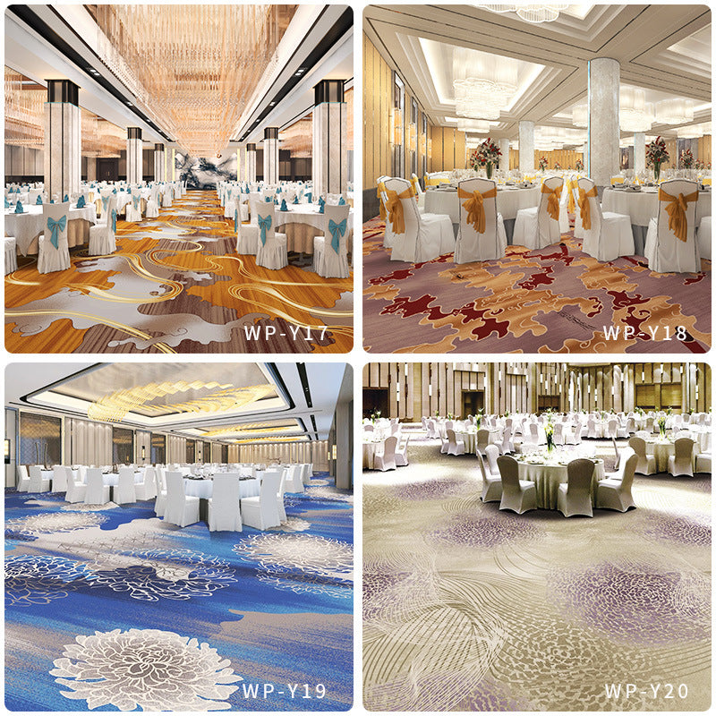 Printed carpet 800g personalized hotel banquet hall box corridor flame retardant b1 level full floor splicing modern casual