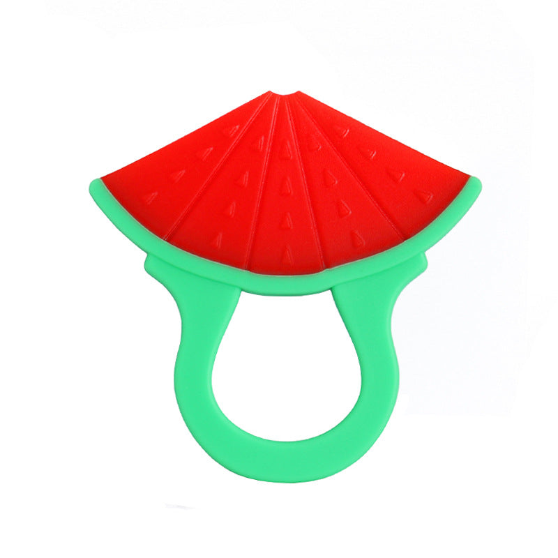 Baby fruit flat toothpaste 3 months grinding stick food grade silicon biting glue baby teething toy significant other