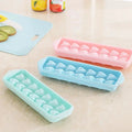 14-compartment small ice ball maker with lid, double-layer plastic ice cube tray, round heart-shaped ice mold, creative ice cube maker, ice maker