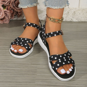 Women's one-strap sandals for export: trendy summer fashion, french-style chunky heel, plus size open toe, closed-toe sandals for ladies