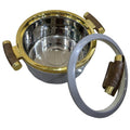 hot-selling factory direct sales fresh-keeping lunch box thermal insulation bucket golden handle high-end stainless steel thermal insulation pot three-piece combination