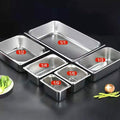 Stainless steel portion basin milk tea shop canteen kitchen rectangular square basin large pot buffet box