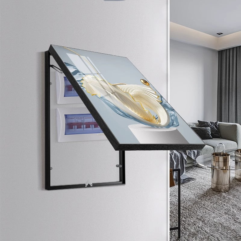 Light luxury vertical meter box decorative painting Modern simple distribution box Weak current box Electric switch box decoration blocking hanging painting