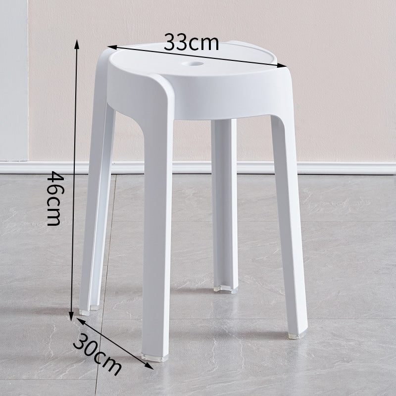 Plastic stool thickenedfor home dining table cooked rubber stool casual high stool scandinavian living room backrest square round windmill new