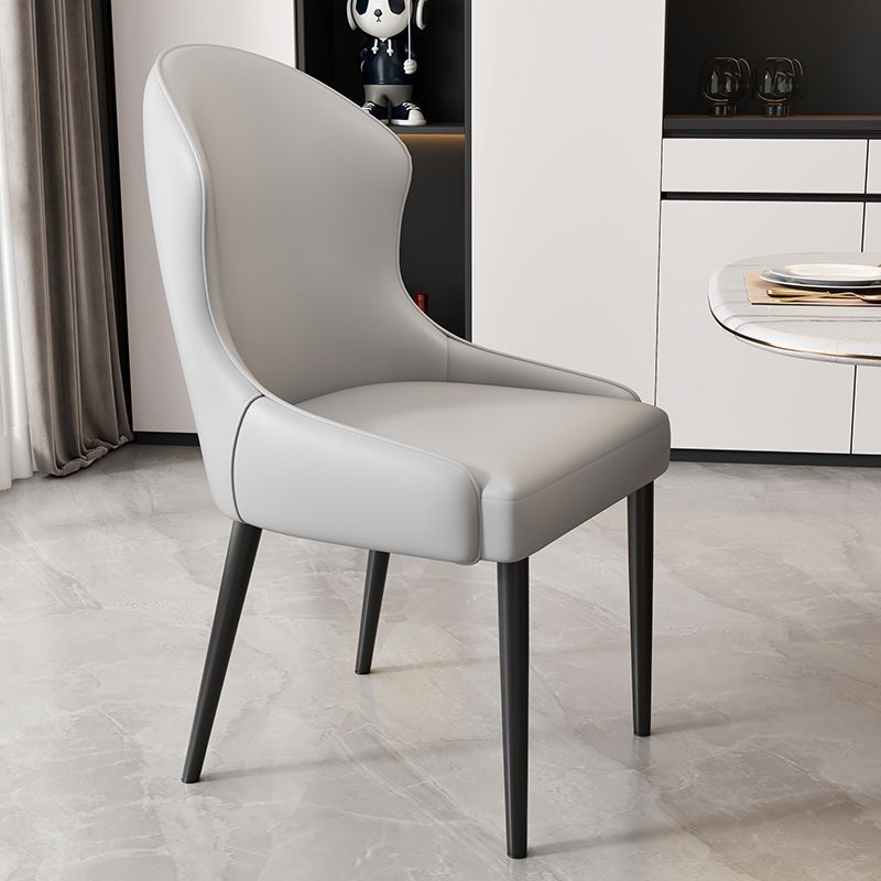 Dining chair - modern minimalist home restaurant chair, comfortable backrest, iron art dining table chair, nordic light luxury hotel chair