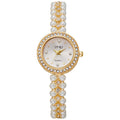 accessible luxury round water drop face pearl bracelet watch fashion handmade beaded gift elegant women's watch wholesale