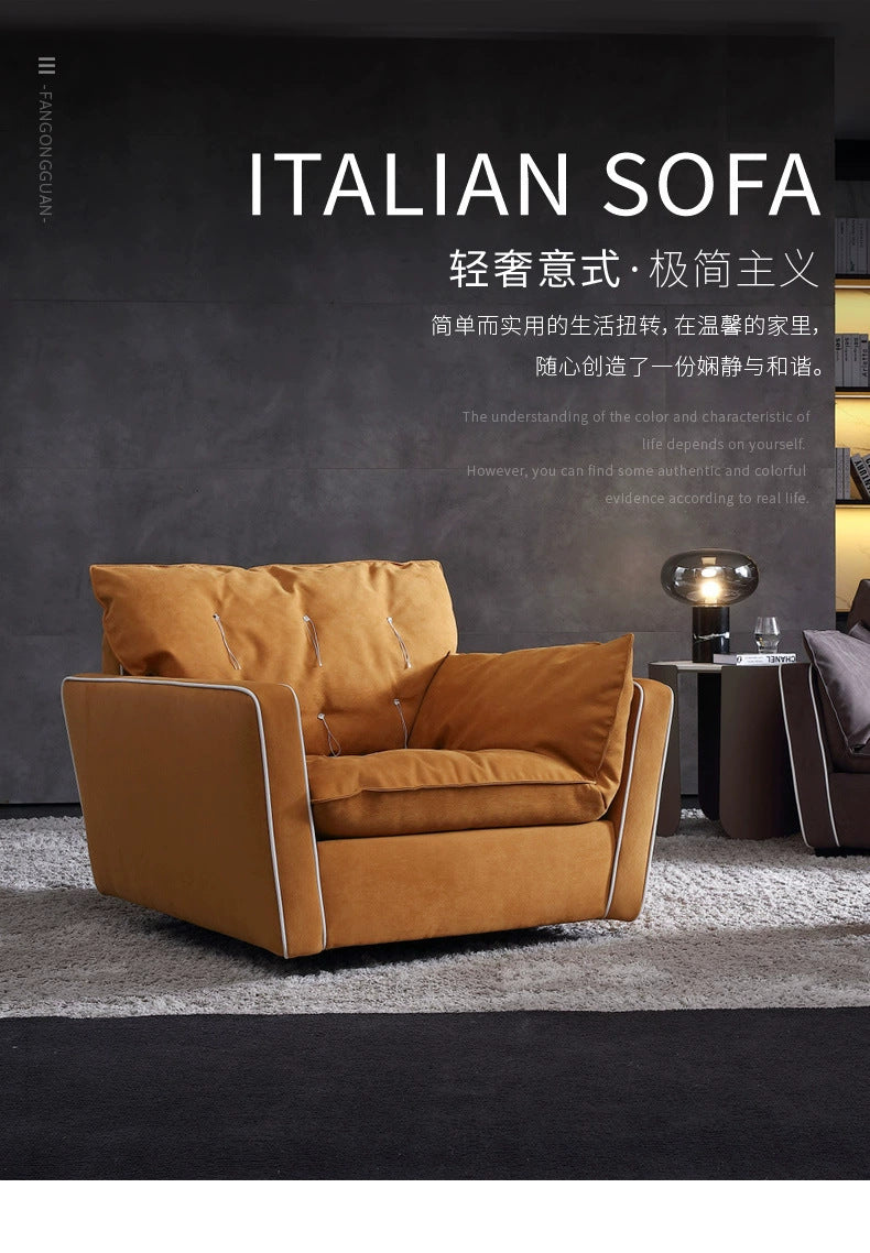 Italian designer baxter small apartment living room casual sofa modern minimalist fabric sofa, ultra-minimalist style