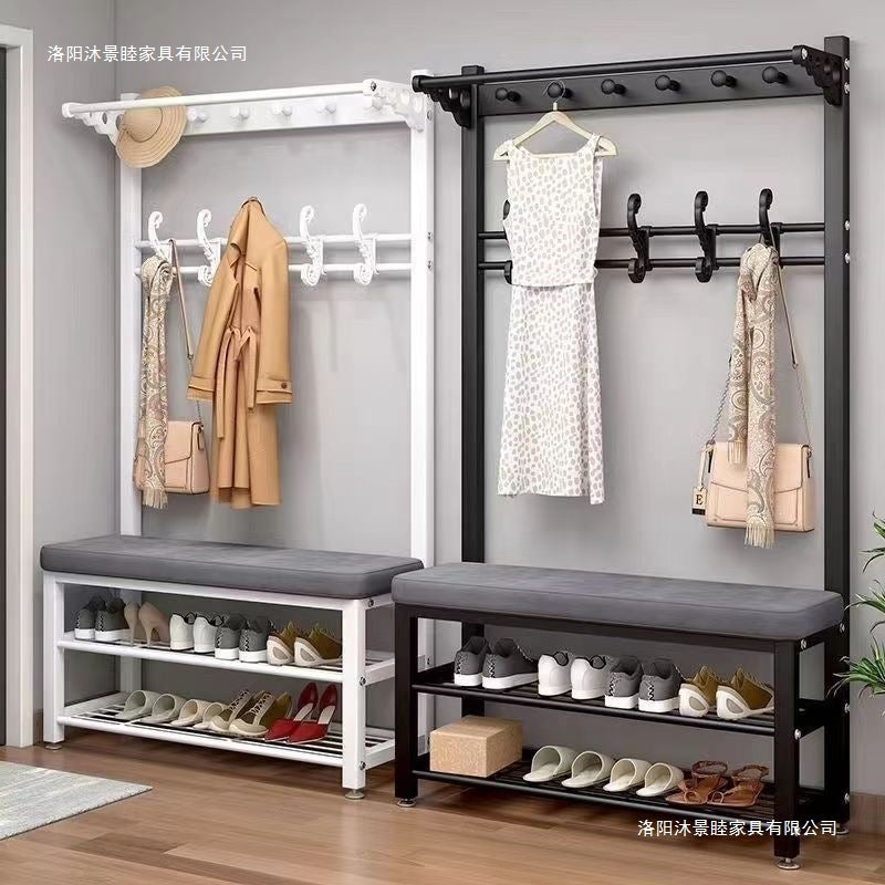 Simple shoe changing stool shoe changing stool coat rack all-in-one entrance storage rack all-in-one shoe changing stool shoe rack all-in-one entrance