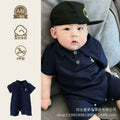Baby summer lightweight versatile short-sleeve romper, boys' summer outfit, kids' fashion short-sleeve polo shirt t-shirt