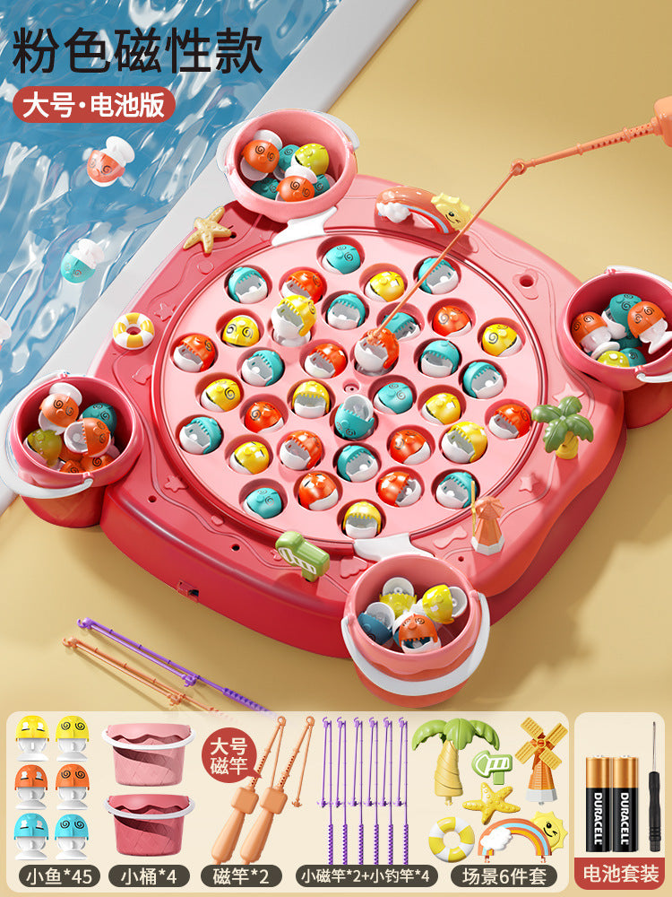 Electric magnetic fishing game - early education, educational, musical, interactive pretend play toy for boys and girls - wholesale gifts