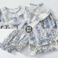 Baby crawling suit spring & falllace floral jumpsuit baby girl long sleeves triangular bag butt clothes pure cotton haha clothes for infants and children