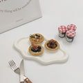 Nordicins creative large asymmetrical storage tray jewelry storage ceramic tray popular style photo prop tray