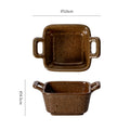 Retro ceramic for home small dipping dish japanese style double-ear side dish restaurant dessert pastry dish ceramic dish flavor dish