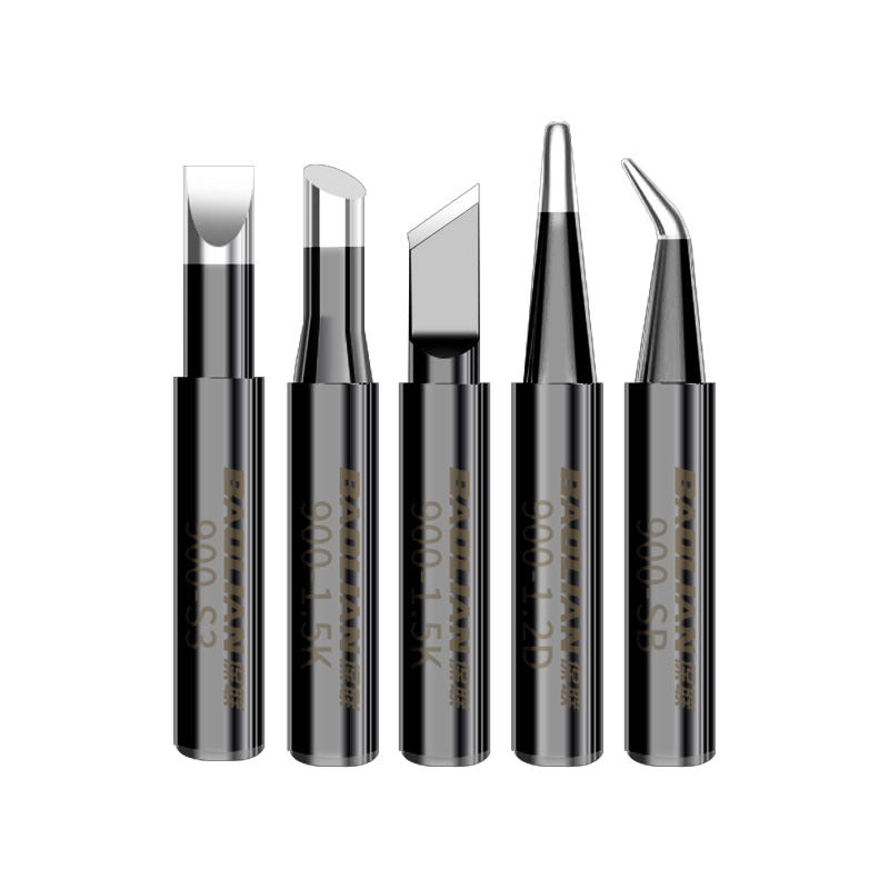 Baolian soldering iron head lead-free electric welding head Internal heating type 936 soldering iron nozzle Horseshoe tip curved nozzle knife head Luo iron head 1 pack