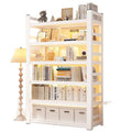 Steel bookshelf floor storage rack - home & kids book organizer, multi-tier wall-mounted storage for living room