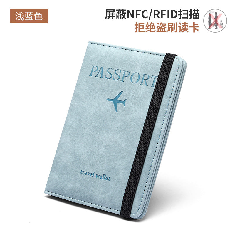 popular passport clip ticket protective cover, portable multi-function, multi-card anti-theft storage bag PU leather