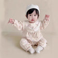 Spring & fall ha princess baby infant clothes fashionable floral romper long sleeves one-piece outing clothes trendy