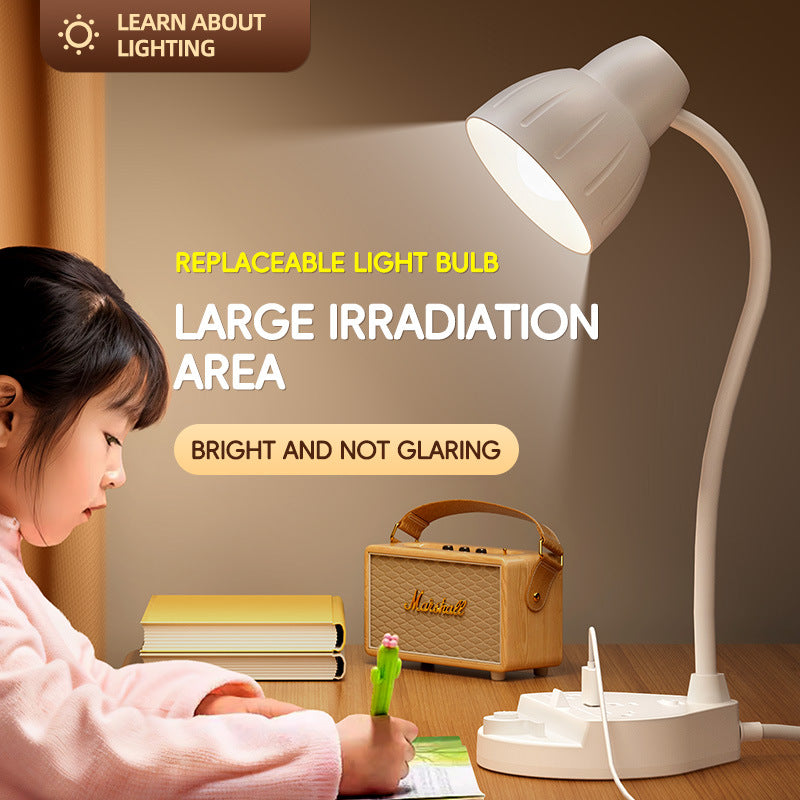 American-style study desk lamp power strip with ul certification, us standard power strip, and usb ports