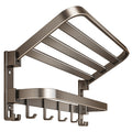 Gun gray bathroom punch-free towel rack wall-mounted bathroom toilet storage rack bath towel rack bathroom storage rack