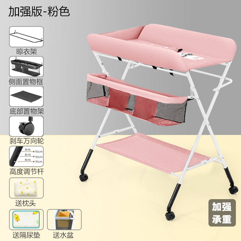 Diaper changing table - portable, multifunctional, foldable baby care station for newborns - bathing, diaper changing, and massage