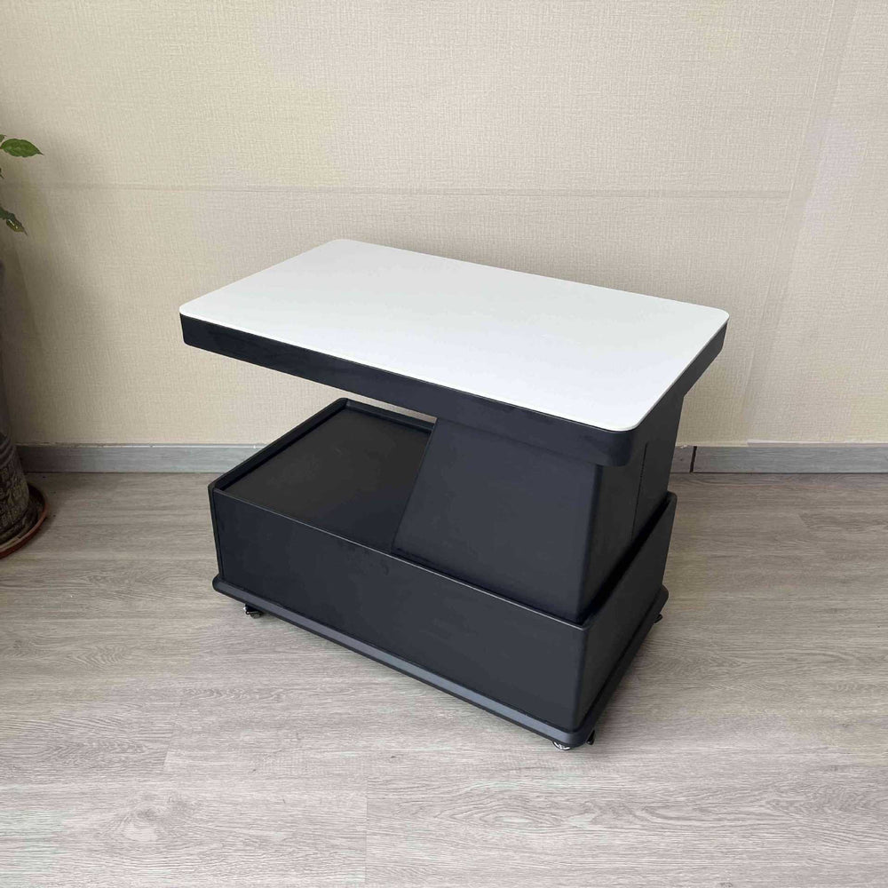 Italian normcore smart movable coffee table sofa side table small apartment living room side cabinet wireless charging corner table small trolley