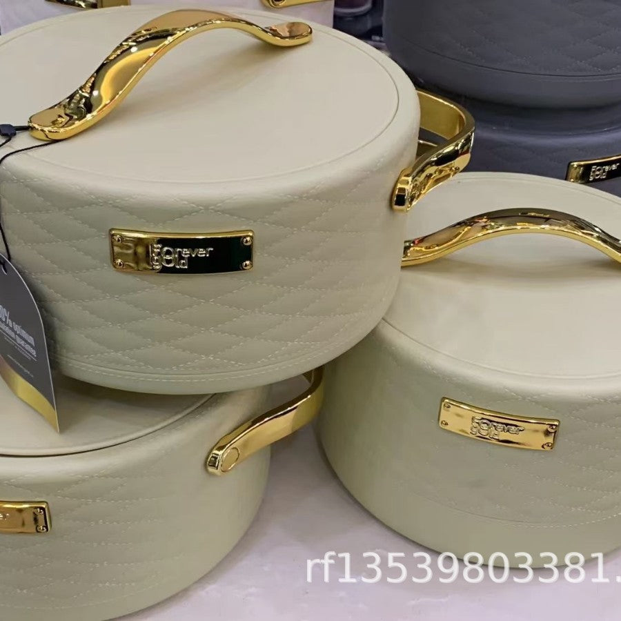 cross-border hot-selling 3pcs food warmer gold label insulated lunch box 1.5l-2l-2.5l insulated tableware