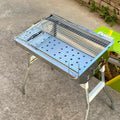 stainless steel barbecue grill outdoor camping style barbecue net for home smokeless barbecue grill portable detachable charcoal grill