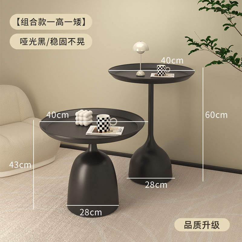 Influencer-approved iron side table - mini coffee table, bedside table, minimalist modern small round table, living room storage shelf