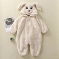 Baby cartoon bunny panda plush onesie infant cute warm clothes toddler romper home jumpsuit