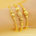 1 piece retro24k gold plated ball bead copper bracelet normcore party gift o point handmade bracelet women's stacking jewelry