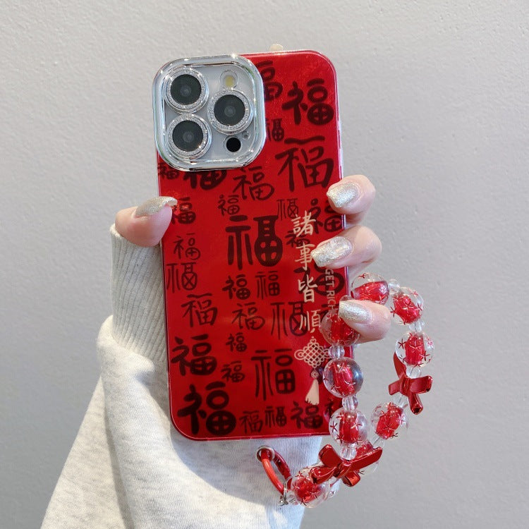 New year swirl case for apple 16 pro - "may all your es come true" phone case for iphone 11 with lens film protection