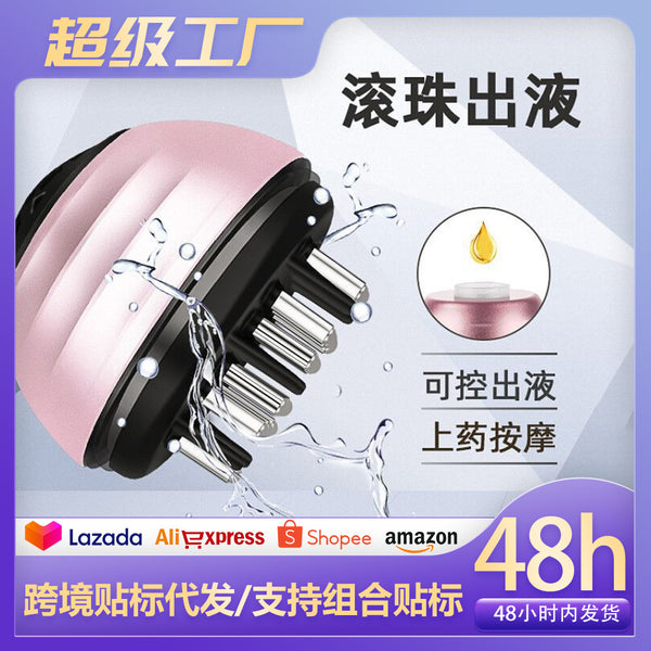 Popular Scalp Medicine Apply Massage Liquid Guide Comb Ball Willow House Hair Growth Assist Hair Treatment Essential Oil Head Apply Comb