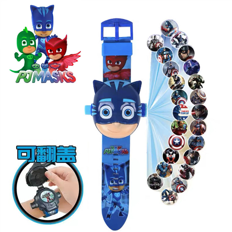 Kids' cartoon electronic watch - ages 3-8 - projector & luminous display - perfect for preschoolers, elementary school students, boys & girls