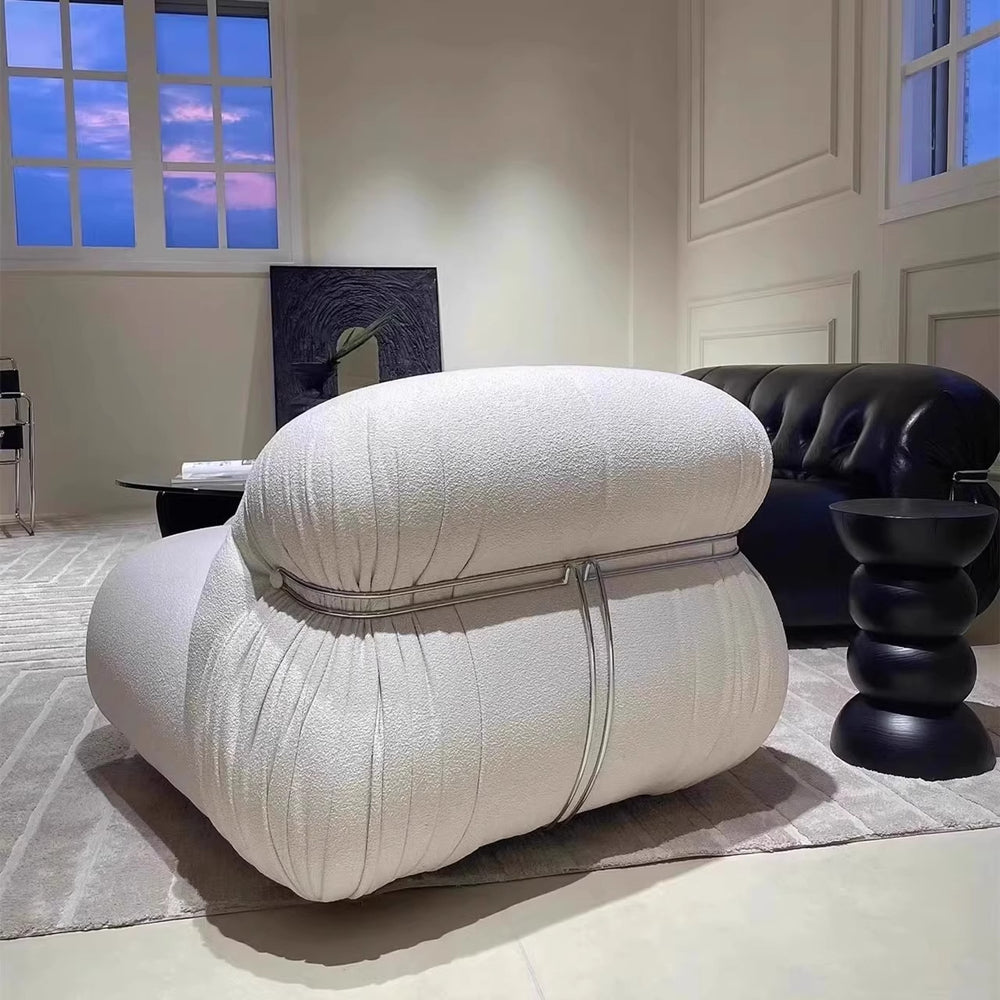 Italian medieval style soriana big steel teeth leather sofa designer style living room retro popular hippo sofa