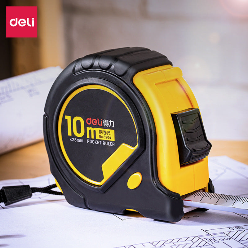 Deli 8204 steel tape measure 10m meter measurement accuracy ruler ruler ruler tape measure meter measure measuring tool meter ruler wholesale