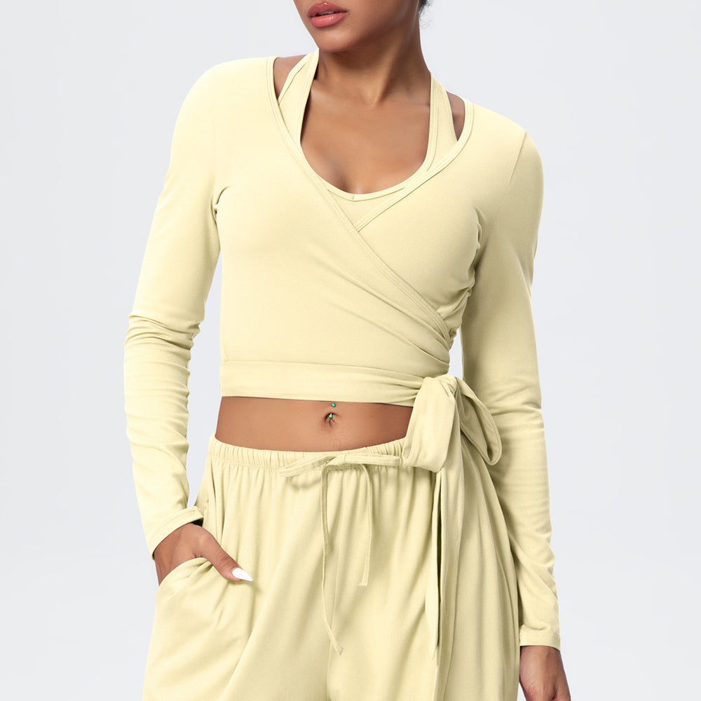 New arrival: solid color brushed microfiber breathable high-stretch yoga set - 3-piece workout outfit for running, fitness, and yoga