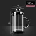 Heat-resistant glass french press coffee maker, stainless steel french press, pour-over coffee maker, filtered brewing teapot