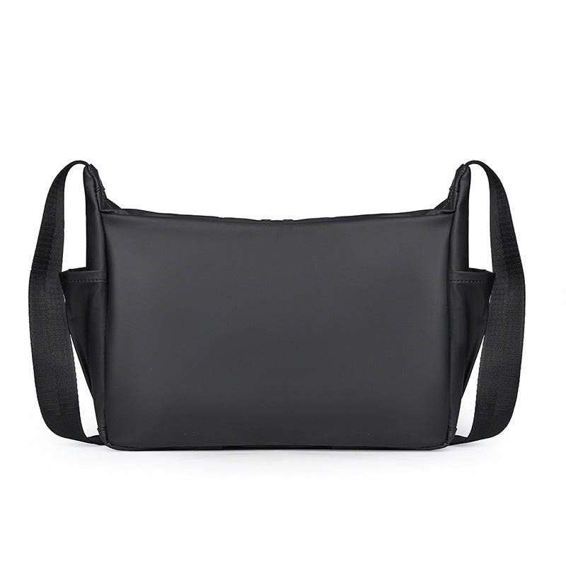 New men's fashion trend messenger bag casual bag large capacity leather film messenger bag functional bag men's bag