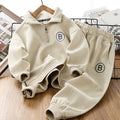 Boys' spring fashionable sweatshirt set,  new trendy kids' spring two-piece outfit, spring and autumn style, handsome big kids' clothing