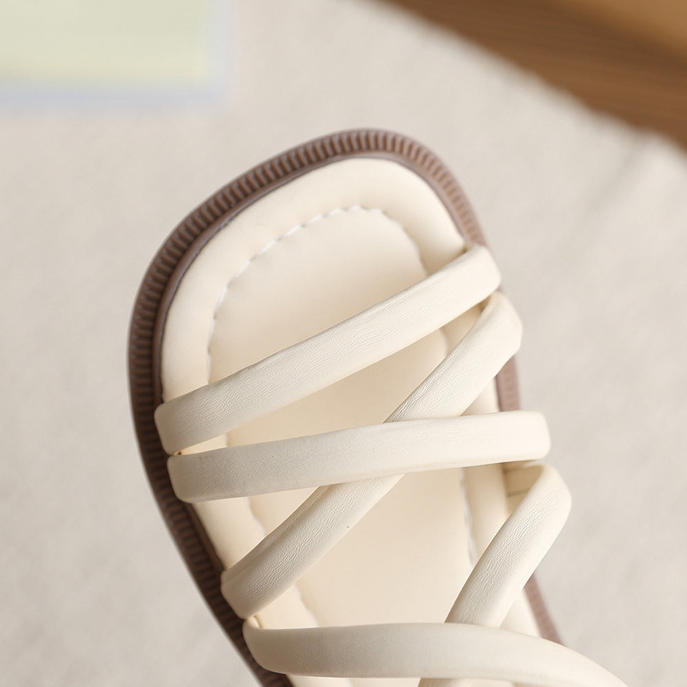 Customized children's sandals summer korean style girls' crossover strap princess shoes fashionable mid-to-large children's performance dance sandals