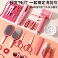 Kids' hair salon playset - realistic pretend play kit with hairdressing tools, comb, straightener, curling iron - perfect birthday gift for girls