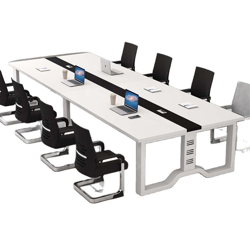 Conference table - minimalist rectangular desk, office desk and chair set, modern computer desk, training table, rectangular workstation