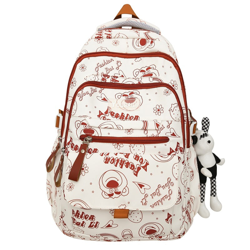 School bag for primary school students in grades 3-9, large-capacity and lightweight backpack 2024 new high-value backpack for junior and high school students