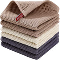 Amazon bestseller: pure cotton honeycomb kitchen towel set - easy-clean waffle weave dishcloths with hooks - wholesale