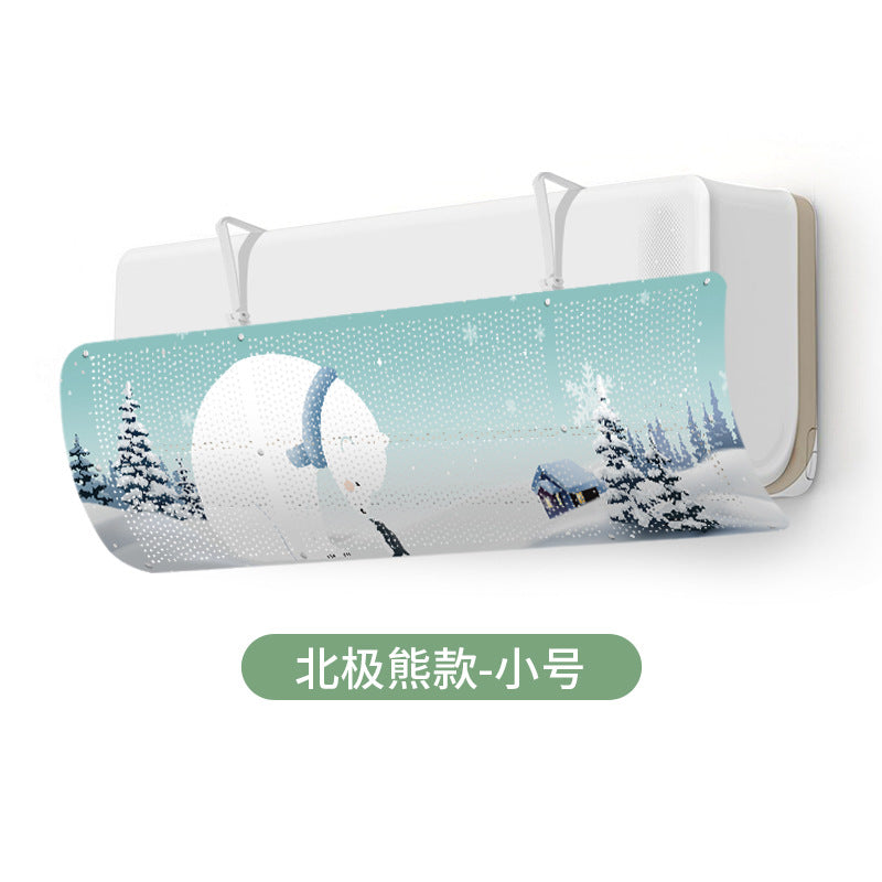 Air conditioning windshield for home air guide breathable windshield postpartum period anti-direct blow air guide windshield hanging machine windshield