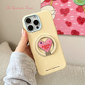 Two-tone heart stand phone case for apple 17 pro max - sweet girl style iphone 18 macaron jelly case